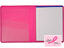 Plastic Pink Padfolio Notepad Holder